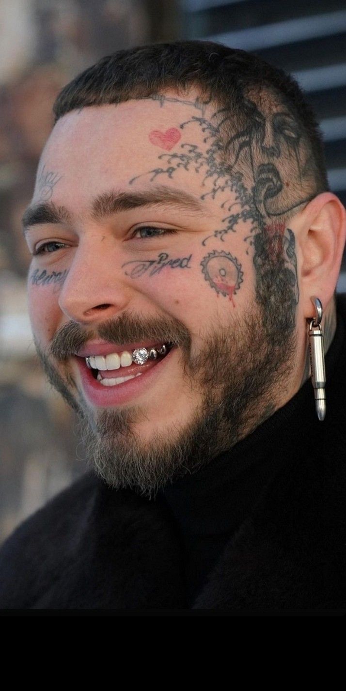 Post Malone diamond teeth